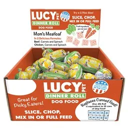 36pc 2.75oz Lucy Pet -Mom's Meatloaf Chicken with Carrots and Spinach Display - Food